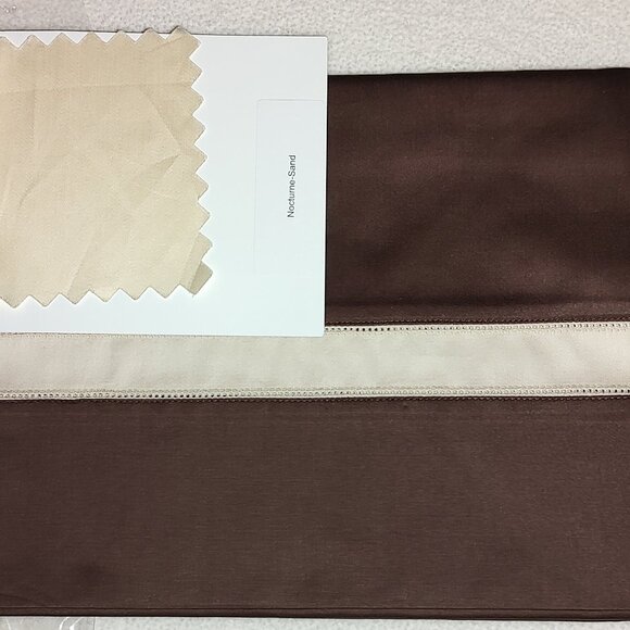 MATOUK CONTRALTO PILLOWCASE 600TC EGYPTIAN COTTON SATEEN CHOCOLATE-SAND KING NEW - Picture 5 of 5